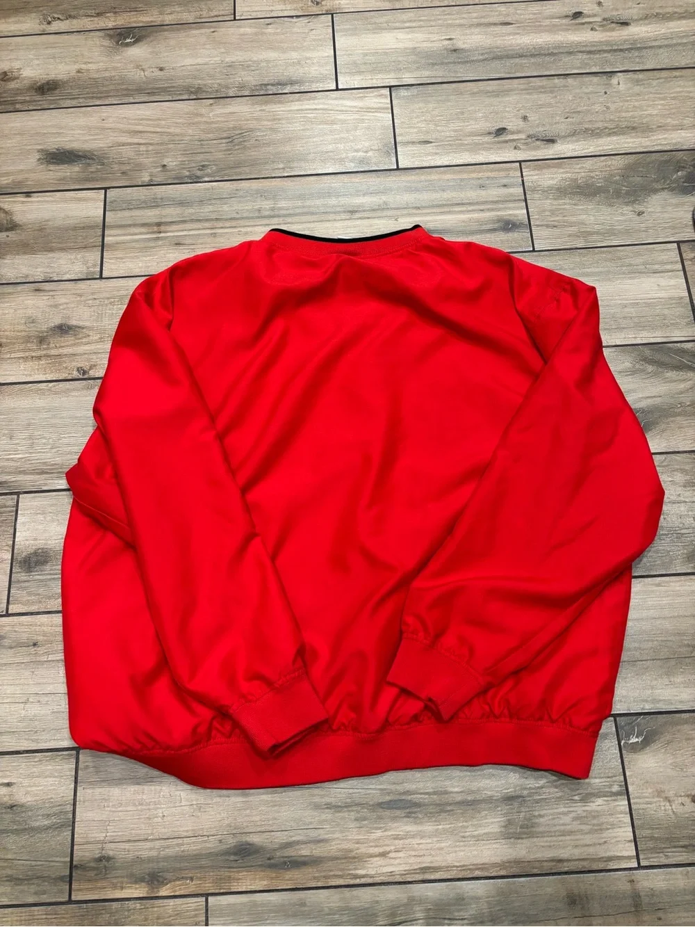 NHL Detroit Red Wings V Neck Windbreaker Pullover Jacket Red XL